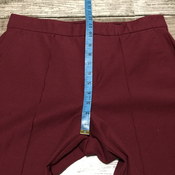 Lands End High Rise Pants Women’s 12P Burgundy (Inseam 24.5) Stretch - Picture 4 of 8